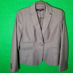 Nine‎ West Suit Separates Jacket Size 8P Gray Career Blazer One Button